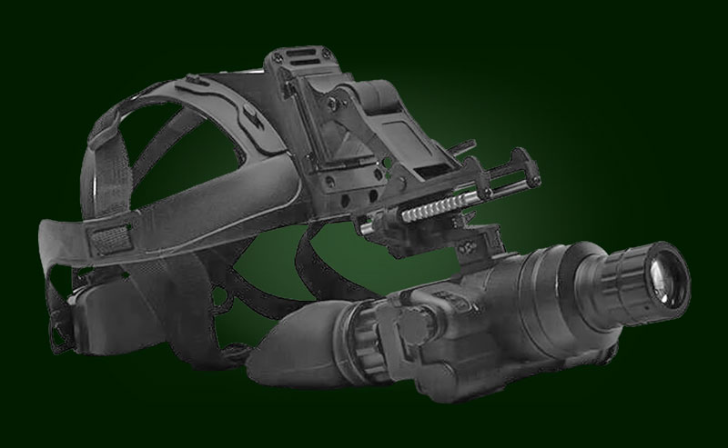 Night vision goggles GNV-X on a helmet